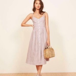 Reformation Purple Gingham Dress